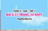 Bài 6.37 trang 24 Toán 6 Tập 2 Kết nối tri thức Bài 6.37 trang 24 Toán 6 Tập 2 Kết nối tri thức